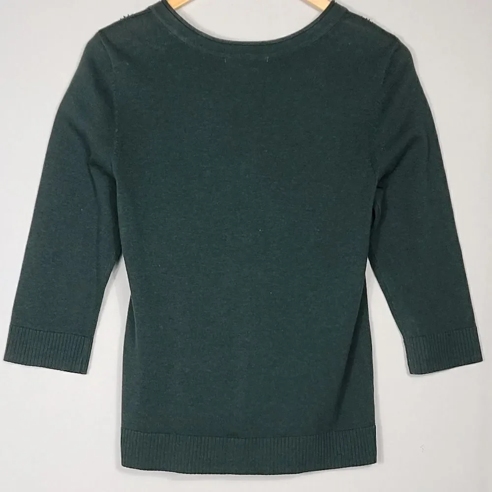 Christopher & Banks Forest Green Cardigan Sweater - Picture 5 of 5